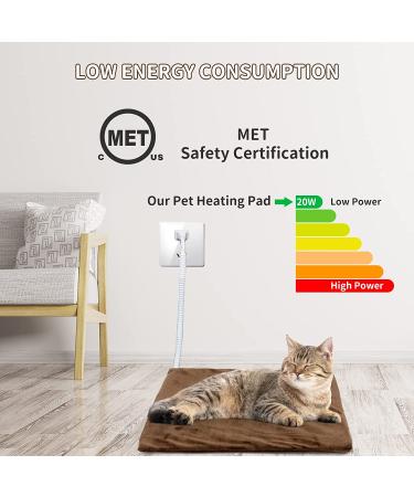 NAMOTEK Pet Heating Pad - Safe Electric Warming Pad for Dogs & Cats | Auto Constant Temperature | 15.7 x 12 - Buy Online on GoSupps.com