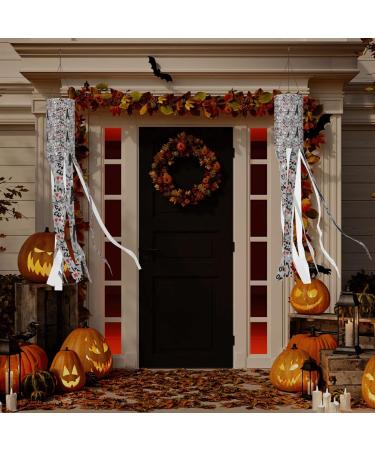 French Fashion Model Ferrets Halloween Windsock Ghost Flag 40" Halloween Outdoor Hanging Decorations Garden Window Yard Decor - Buy Online on GoSupps.com