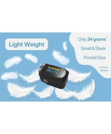 Professional Fingertip Pulse Oximeter - Blood Oxygen Monitor & Pulse Monitor for Sports | Fast International Shipping - Buy Online on GoSupps.com