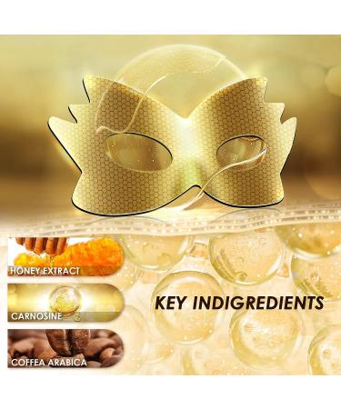 24k Gold Eye Masks - Under Eye Patches for Dark Circles and Puffiness - Honeycomb Eye Treatment Mask - Skincare for Adults Women Men Kids - 8 PCS - Buy Online on GoSupps.com