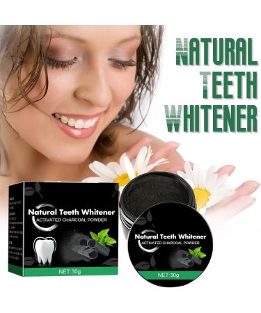 Natural Activated Charcoal Powder for Teeth Whitening - 30g x 2 | Cleans Tooth Stains & Brightens Teeth - Buy Online on GoSupps.com