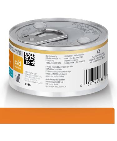 Hill's Prescription Diet c/d Multicare Urinary Care Wet Cat Food Tuna & Vegetable 2.9 oz (Pack of 24) - Buy Now - Buy Online on GoSupps.com