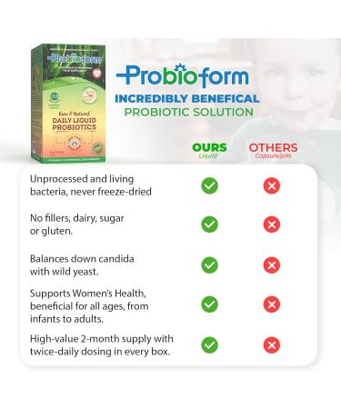 Probioform Probiotics Probio-Cultures Complex Intestinal Cleansing with Healthy Bacterial Strains Intestinal Bacteria & Improve Intestinal Flora Natural enzymes Minerals Vitamin B & Vitamin K - Buy Online on GoSupps.com