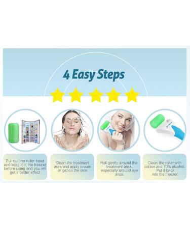 ESARORA Ice Roller for Face & Eye - Puffiness, Migraine, Pain Relief - Skin Care Product (Blue) - Buy Online on GoSupps.com