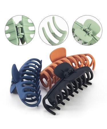 Waloden Matte Plastic Hair Claw Clips - Nonslip Large Claw Clip for Women and Girls (5 PCS) - Buy Online on GoSupps.com