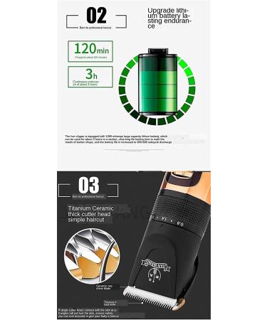 Professional Cordless Hair Clippers for Men - 11-Piece Rechargeable Haircut Kit | Perfect Christmas Gift for Dad Boyfriend & Husband - Buy Online on GoSupps.com