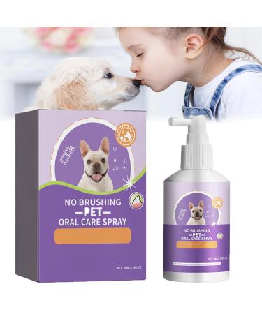 Sofenthiss - Sofenthiss Teeth Cleaning Spray for Dogs & Cats Dog Teeth Cleaning Spray Pet Oral Spray Clean Teeth Pet Breath Freshener Spray No Brushing Pet Oral Care Spray (1Pcs)