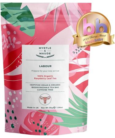 Myrtle & Maude - Labour Preparation Tea - 100% Organic Raspberry Leaf Tea - Caffeine Free - Certified Vegan (15 Tea Bags) 15 Count (Pack of 1) - Buy Online on GoSupps.com