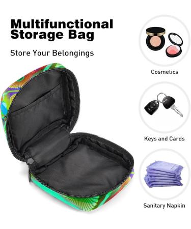 Abstract Green Geometric Art Period Bag: Sanitary Napkin & Makeup Storage Pouch - Buy Online on GoSupps.com