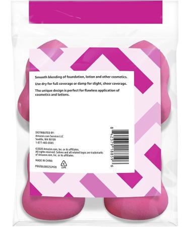 Solimo Large Blending Sponge 4-pack by Amazon Brand - Professional Makeup Blender Set - Buy Online on GoSupps.com