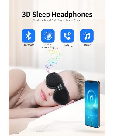 3D Sleep Mask Bluetooth Wireless Music Eye Mask - Small Size | Weighted Eye Sleep Mask for Blackout Sleeping | Valentines Gifts - Pack of 1 - Buy Online on GoSupps.com