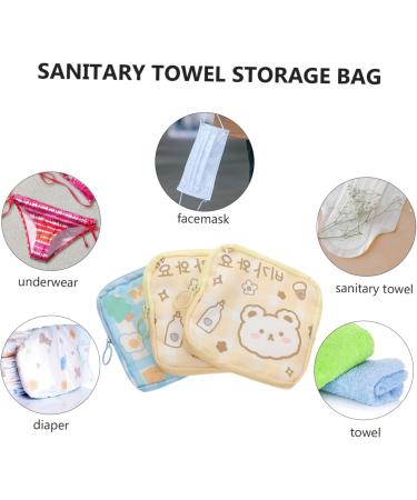 GLEAVI Menstrual Pad Bag 3pcs - Zipper Storage Bags for Women - Travel Organizer for Feminine Care Products - Buy Online on GoSupps.com