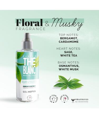 White Tea Body Mist by SOLINOTES | Refreshing And Hydrating Womens Fragrances - Alcohol-Free | Body Spray for Women and Hair | 8.45 fl.oz Fresh Floral & Musky - Buy Online on GoSupps.com