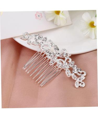 Ipetboom Rhinestone Headpiece Comb Hair Combs Barrette Crystal Rhinestone Hair Accessories Bridal Pearl Hair Comb Bridal Headpiece Alloy Hairpin Floral Hair Comb White Wedding Bride Hair up - Buy Online on GoSupps.com