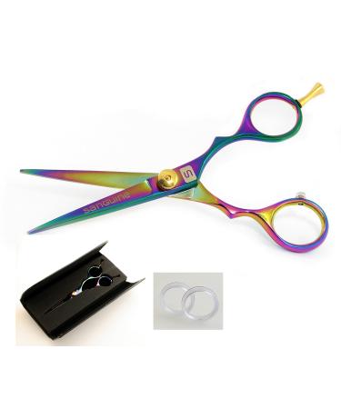 Titanium Rainbow Hair Scissors Hairdressing Barber Salon Scissors 5.5 inch