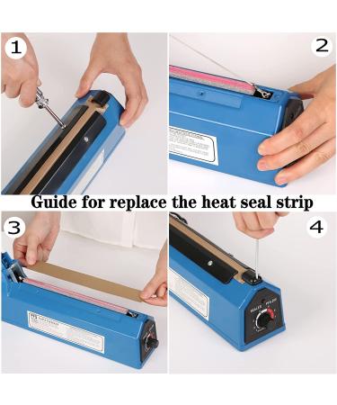 8 Inch Manual Impulse Heat Sealer for Plastic Bags - Includes Extra Replace Element Grip - PE PP Bags Sealing Machine - Buy Online on GoSupps.com