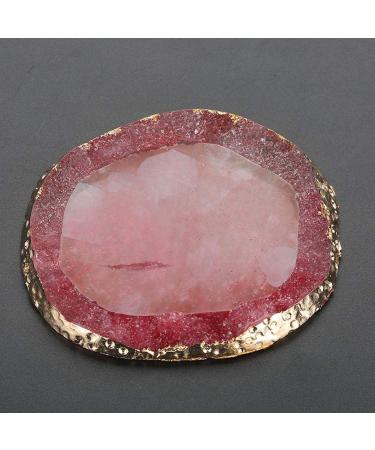 Nail Art Palette - Dekaim Resin Color Dish with Golden Edge for DIY Manicure (Rose Red) | International Shipping - Buy Online on GoSupps.com