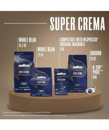 Lavazza Caf moulu Super Crema Medium Roast Arabica et Robusta sachet de 907 2 g (1 pi ce) - Buy Online on GoSupps.com
