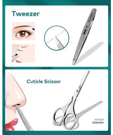MR.GREEN 9 in 1 Professional Manicure Set - Stainless Steel Pedicure Kit for Nail Care - Portable Grooming Tools - Buy Online on GoSupps.com