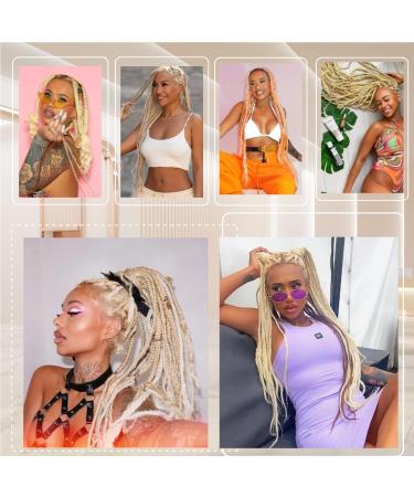 YDDM 32 Inch Pre-Stretched Braiding Hair Extensions - Jumbo Braids 3 Packs Golden 613# Kunsthaar for Perfect Braids - Buy Online on GoSupps.com