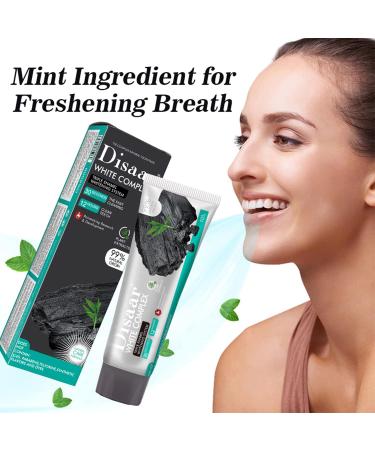 Whitening Complex Toothpaste with Charcoal & Banana Flower | Triple Enamel System for Fast Tooth Cleaning - 100g/3.53oz | International Shipping - Buy Online on GoSupps.com