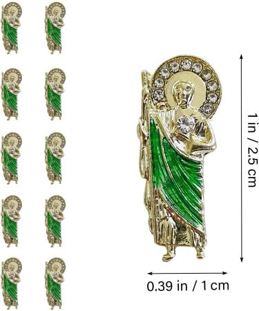 San Judas Nail Charms - 10PCS 3D Nail Diamonds Art Charms for Acrylic Nails - Rhinestones, Gems, and Crystals - Green Design - Buy Online on GoSupps.com