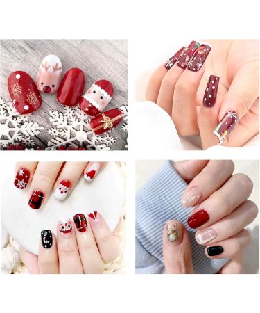 NICENEEDED 6 Boxes Christmas Nail Art Rhinestones 3D Nail Crystal Jewels Metal Nail Studs Gems With Tweezer For Christmas For Women Girls Kids Manicure DIY Nails Art Decoration Supplies(Stytle 3) - Buy Online on GoSupps.com