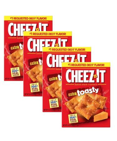 Cheez-It EXTRA TOASTY Baked Snack Crackers 12.4oz - 4 Pack - New Flavor! - Buy Online on GoSupps.com