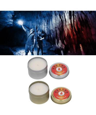 Emergency Candle 24 Hours Waterproof Beeswax Camping Candle with Floral & Honey Scents - Slow Burn Candle for Outdoor Survival, Camping, Hiking - Silver - Buy Online on GoSupps.com