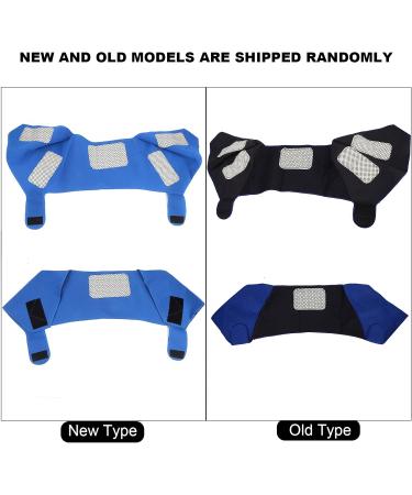 Shoulder Heating Pillow Massager | Heated Wrap Trousers | Vibration Massage for Pain Relief | Adjustable Elastic Cushion in Blue - Buy Online on GoSupps.com