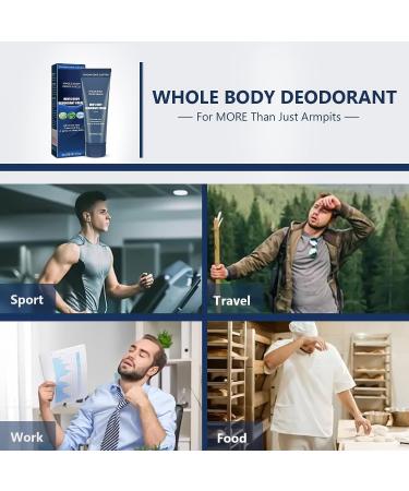 Men's 72-Hour Long-Lasting Invisible Cream Deodorant - Aluminum and Baking Soda Free - Buy Online on GoSupps.com