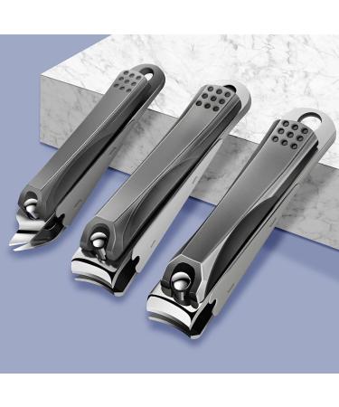 Stainless Steel Professional Nail Clippers Set for Men/Women with Catcher - Lermende Manicure/Pedicure Kit in Travel Case - Buy Online on GoSupps.com