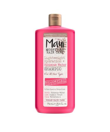 Maui Moisture Lightweight Hydration + Hibiscus Water Shampoo Moisturizing Shampoo Softens & Quenches Wavy & Curly Hair with Aloe Vera Vegan & Sulfate-Free Surfactants 25.4 fl. oz