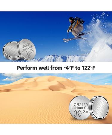 CR2032 3 Volt 230 mAh Lithium Coin Cell Battery 100 Pack - Buy Online on GoSupps.com