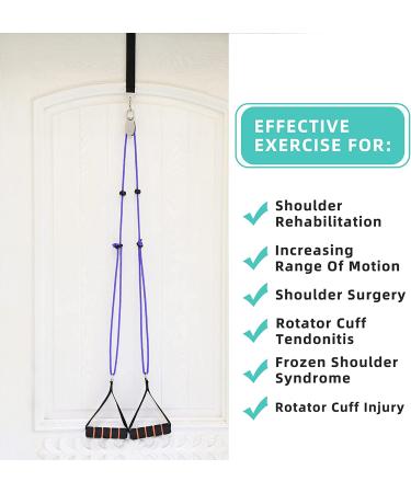 Fanwer Shoulder Pulley - Arm Rehabilitation & Rotator Cuff Recovery Over Door Exercise Equipment - Buy Online on GoSupps.com