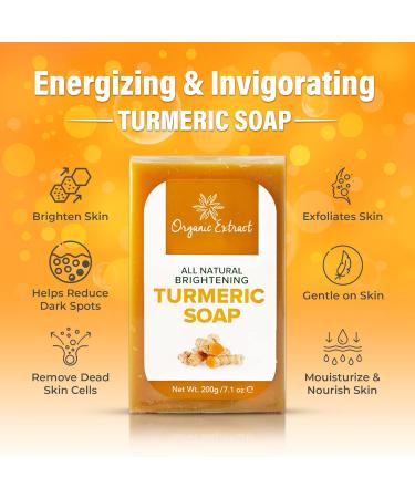 Turmeric Soap Bar - 7.05fl oz | Skin Brightening Deep Moisturizing & Acne Reducing - Ideal for Healthy Skin - Buy Online on GoSupps.com