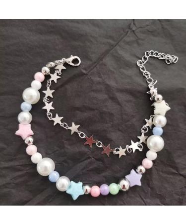 Kuaiyiju Handmade Harajuku Pentagram Bracelet | Trendy Star Trailer Wrist Chain for Women & Teens - Buy Online on GoSupps.com