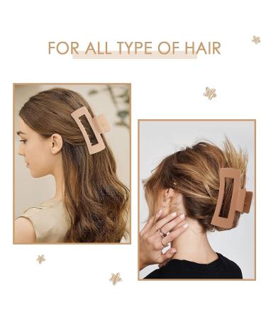 10 Pcs Large Non-slip Matte Banana Hair Claw Clips for Women - Strong Hold for Thick & Thin Hair - Neutral Colors - Buy Online on GoSupps.com