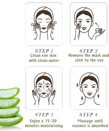Aloe Vera Eye Patches for Dark Circles - Collagen under Eye Mask - Eye Bags Remover - Lasting Moisturizing - Relieves Dry Eyes - Eye Care Products - Buy Online on GoSupps.com