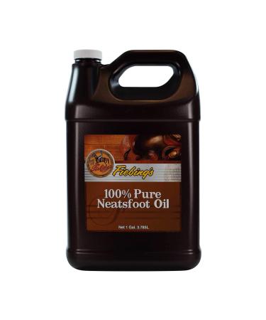 Fiebings - 100% Pure Neatsfoot Oil , Natural Preservative , Various Sizes, 1 Gallon