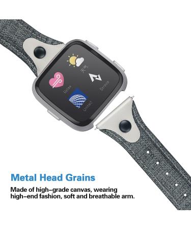 Versa Replacement Volume - Mvryce Canvas Leather Strap Woven Fabric Adjustable Accessories with Metal Buckle for Versa/Versa 2/Versa Lite (6.2-9.0) - Buy Online on GoSupps.com