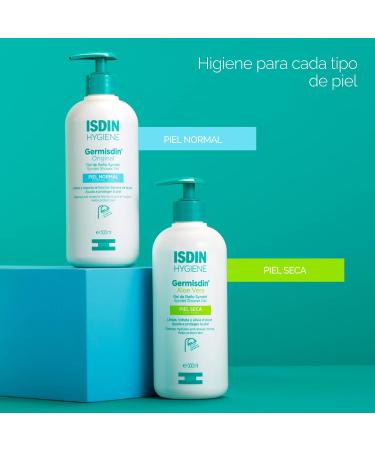 ISDIN Germisdin Syndet Shower Gel (1000ml) | Daily Use Shower Gel | Helps Strengthen Natural Skin Protection | Suitable for Sensitive Skin - Buy Online on GoSupps.com