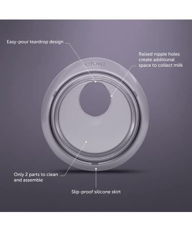 Elvie Catch Milk Collection Shells (2X) - Reusable Leak-Protection Silicone Cups | Breast Shells No More Wasted Milk or wasteful Breast Pads - Buy Online on GoSupps.com