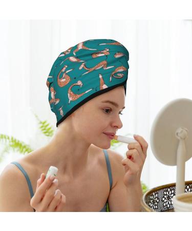 Premium Hair Towel Wrap - Quick Drying Towel Turban for Women | Giraffes Yoga Design - Buy Online on GoSupps.com