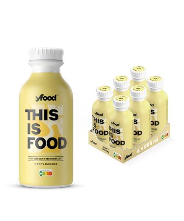 Yfood Drink Happy Banana delicious drinking meal for on the go this is food drink 33g protein 26 vitamins and minerals 6 x 500ml taste banana incl. 1.50 Pfand Happy Banana (deposit) 500 ml (6 Pack)