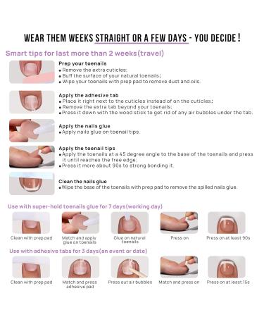 BTArtbox Short Halloween Brown Ombre Press On Toenails - 32 Piece Squoval Kit with Glue 16 Sizes Available for Women - Buy Online on GoSupps.com