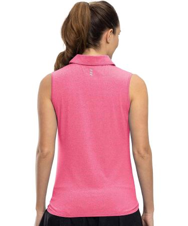 YSENTO Women's Sleeveless Collared Golf Polo T-Shirt - Rose, Large | Quick Dry & Moisture Wicking - Buy Online on GoSupps.com