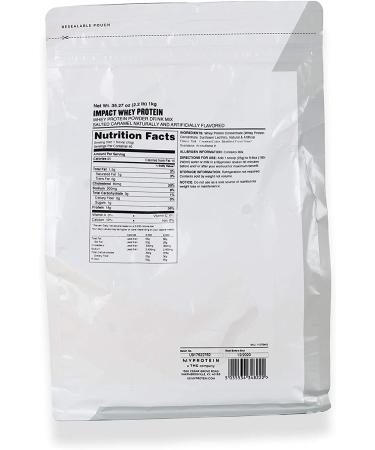 Myprotein Impact Whey Protein Powder - Salted Caramel 2.2lb (40 Servings) - Buy Online on GoSupps.com