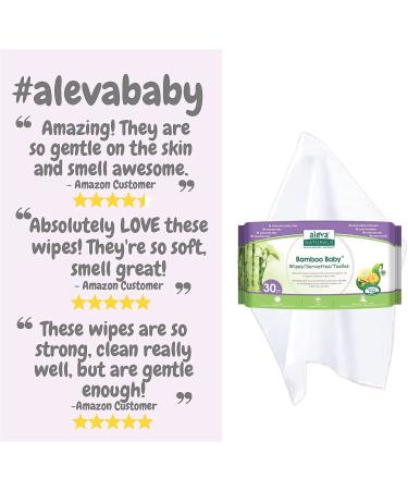 Aleva Naturals Bamboo Baby Wipes 30 Wipes - Buy Online on GoSupps.com