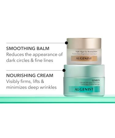 Algenist Genius Ultimate Anti-Aging Eye Cream | Vegan Tightening & Dark Circle Treatment | Microalgen Oil & Collagen | Non-Comedogenic & Hypoallergenic (15 ml) - Buy Online on GoSupps.com
